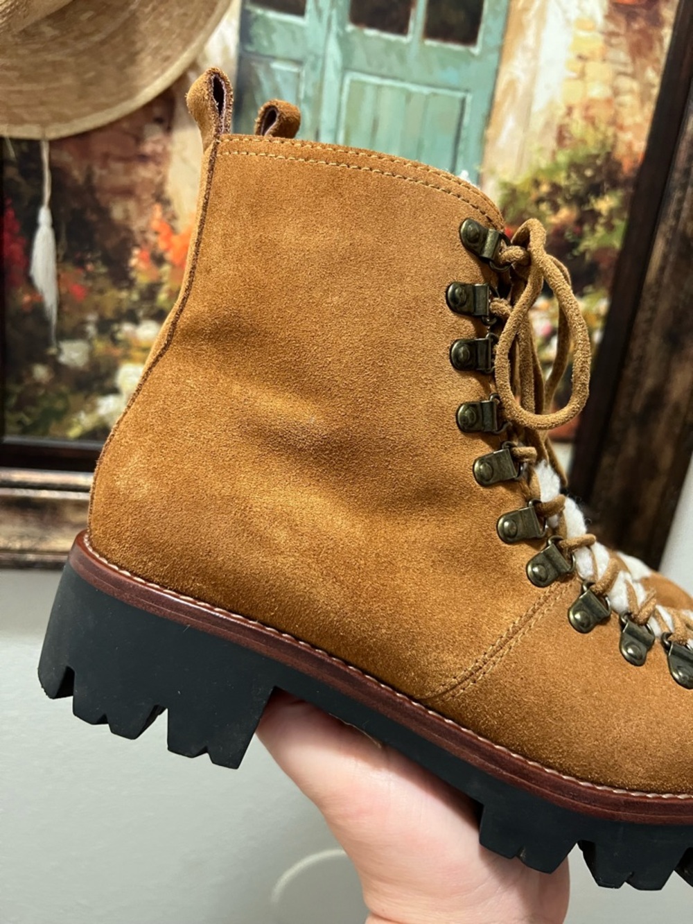 Jeffrey Campbell Sherpa Tongue hiking Lace up boots - Picture 6 of 16